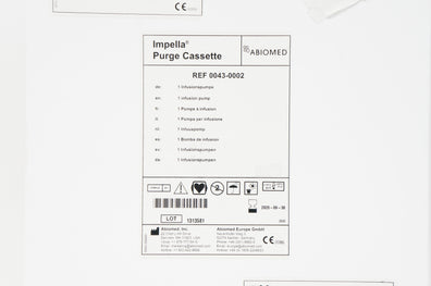 Abiomed 0043-0002 Impella Purge Cassette 1 Infusion Pump (x)